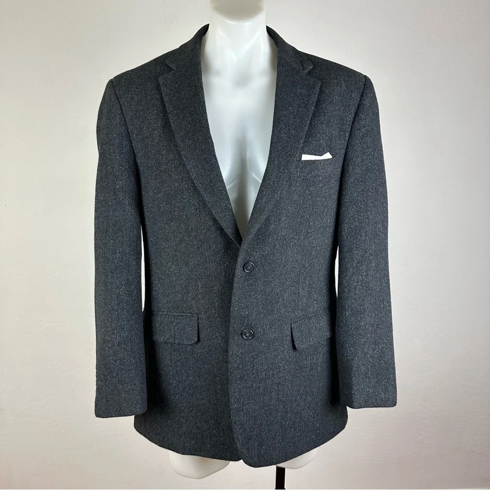 Jos. A. Bank 100% Camel Hair Charcoal Blazer